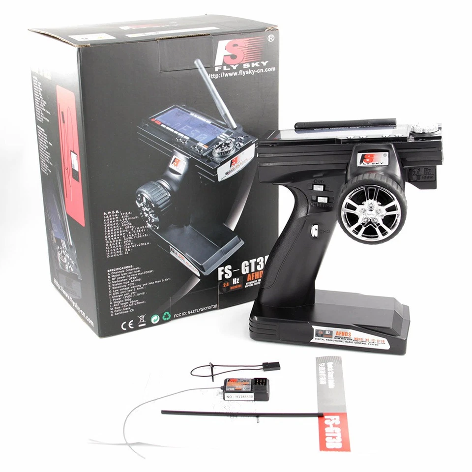 Flysky FS-GT3B Transmitter And One Receiver 3CH Fits RC Car Boat Remote Control - Image 4 of 4