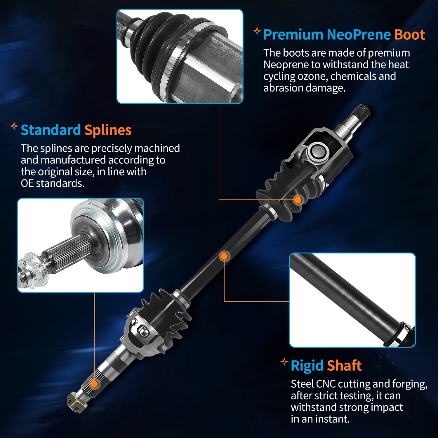 Rear Right CV Axle Shaft Assembly for Acura NSX 3.0L V6 1991-2005 Manual Trans