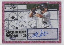 2019 Panini Donruss Signature Series Pink Firework Myles Straw #SS-MS Auto uk2