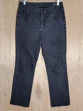 jag jeans womens size 10 straight leg high rise stretch denim charcoal gray