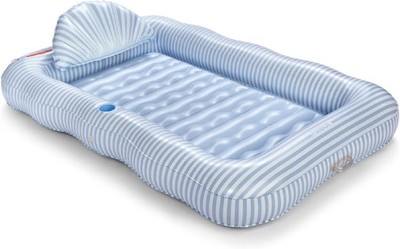 FUNBOY Tanning Pool Lounger Float, XL 72'' x 48'' Pool Float with Custom Pillow