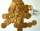 1955 Lincoln Wheat Cent Roll 50 Coins BU RED