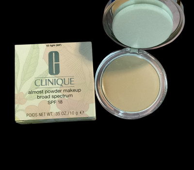 Clinique Almost  Powder  Makeup SPF 18 ~ 03 Light ( MF) ~ Full Sz.~New 