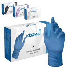 k&ouml;r4u Nitrilhandschuhe 100Stk. puder-/latexfrei, Einweghandschuhe