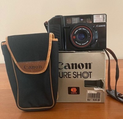 Canon Sure Shot AF35M 35mm Film Camera Box Manual Case Tested Read Description