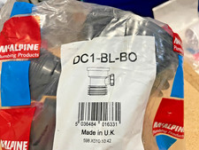 McAlpine DC1-BL-BO Black 4"/110mm Drain Connector with Boss & 'O' Seal Socket