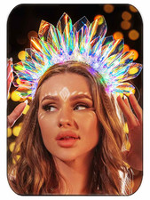Light Up Crown Led New Year Eve Headband Glow Birthday Headpiece Rave Costume Ha