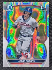 2023 Bowman Chrome #BCP-98 Jorge Burgos Lava Refractor /399 1ST BOWMAN