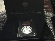 Waterloo Medal 2015 -925 Silver Commemorative BU Case + Ribbon FREE MEDAL MINT