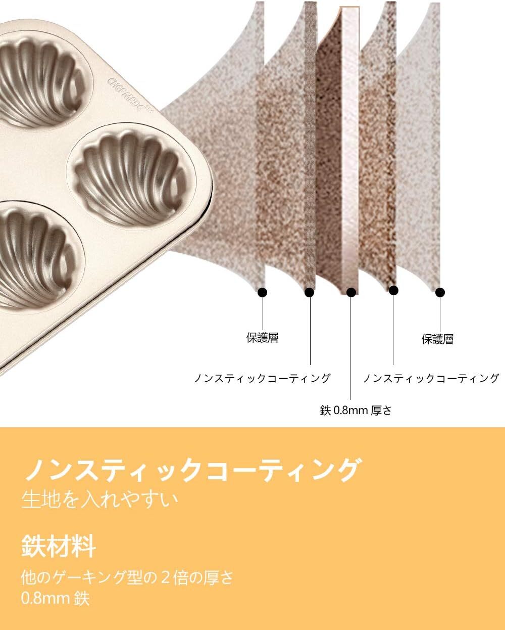 CHEFMADE 6Katori Shell Madeleine Mold Nonsticky Cake Mold 6 pieces eBay