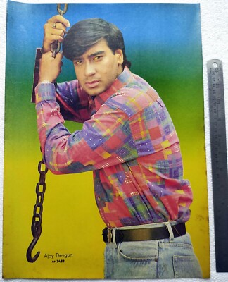 Bollywood Schauspieler Ajay Devgan seltenes altes Original Poster Indien 12 x...
