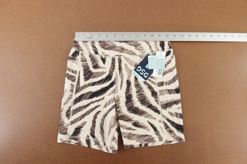 DSG Girls XL (16) Light Sand Zebra Print Mid Rise Performance Bike Shorts NWT - Picture 9 of 12