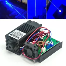 High Power 450nm 4W Adjustable Blue Laser Diode Dot Module Engraver 12V TTL