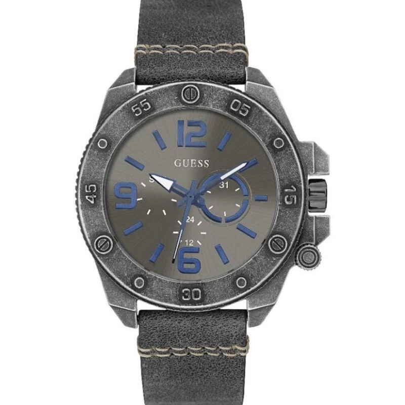Guess Orologi da uomo Cronografo W0480G4 Rover, pelle marrone chiaro