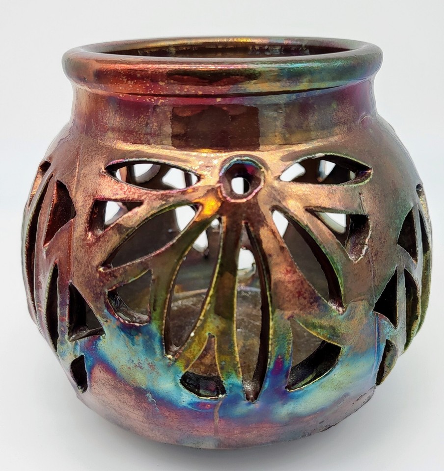 Richie Pottery Decorative Raku Traditionally Made Vase Pueblo Colorado