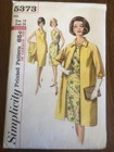 Simplicity Pattern 5373 Misses Size 14 Bust 34 One-Piece Dress And Coat — photo 1