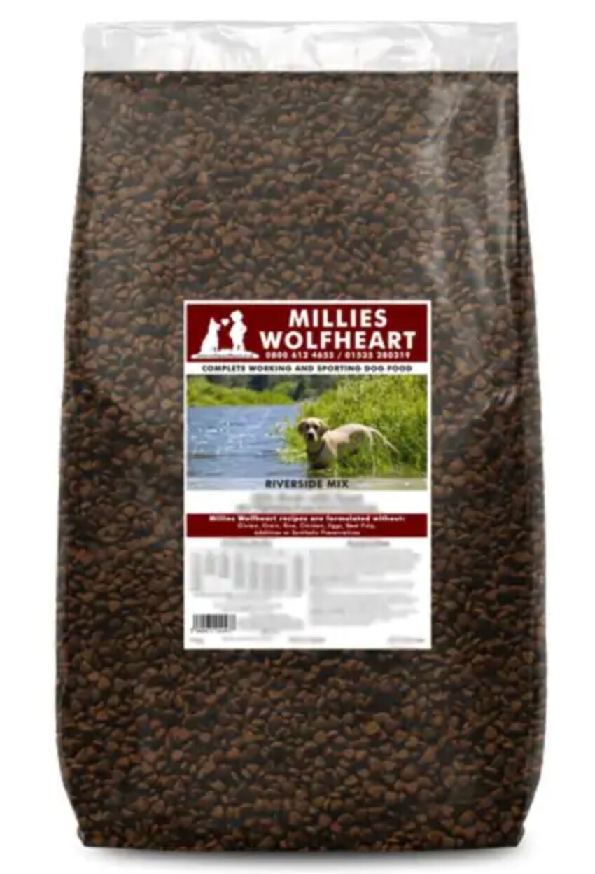 Millie's Wolfheart Riverside Mix (60/40) 4kg dog food eBay
