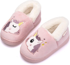 Toddler Boys Girls Slippers Fluffy Little Kids House Slippers Warm Fur Cute Anim