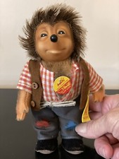 Vintage Steiff Mecki 7627/17 Hedgehog Stuffed Animal Plush Toy West Germany