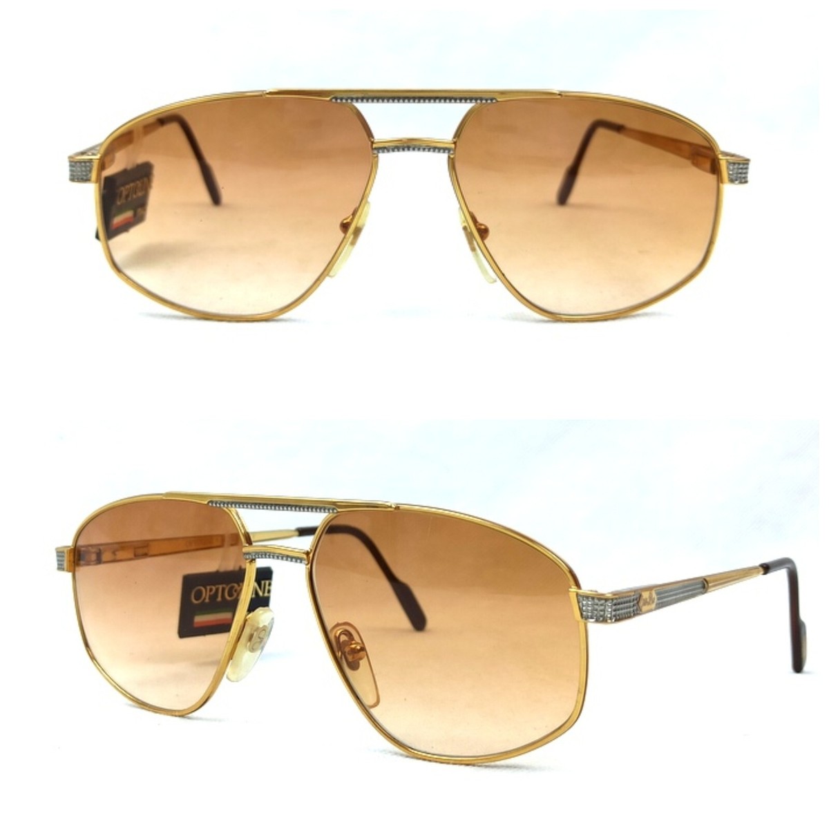 Iconic OPTOLINE Aviator Sunglasses ITALY Genuine Outdoors Men 52-20 140 MM