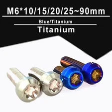 Titanium Screws M6*10/15/20/25~90mm Cylindrical Head With Internal Plum Blossom