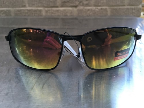 X Loop Sunglasses XL142204 UV400 G7 black mirror lens metal frame - 第 1/3 張圖片