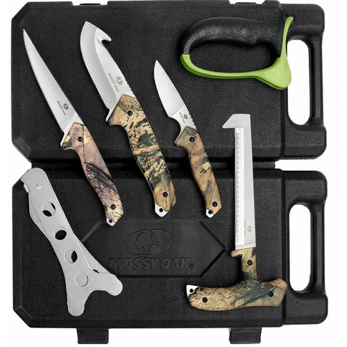 MOSSY OAK 8PC Hunting Field Dressing Kit Portable Butcher Game Processor Set NEW - Picture 3 of 10