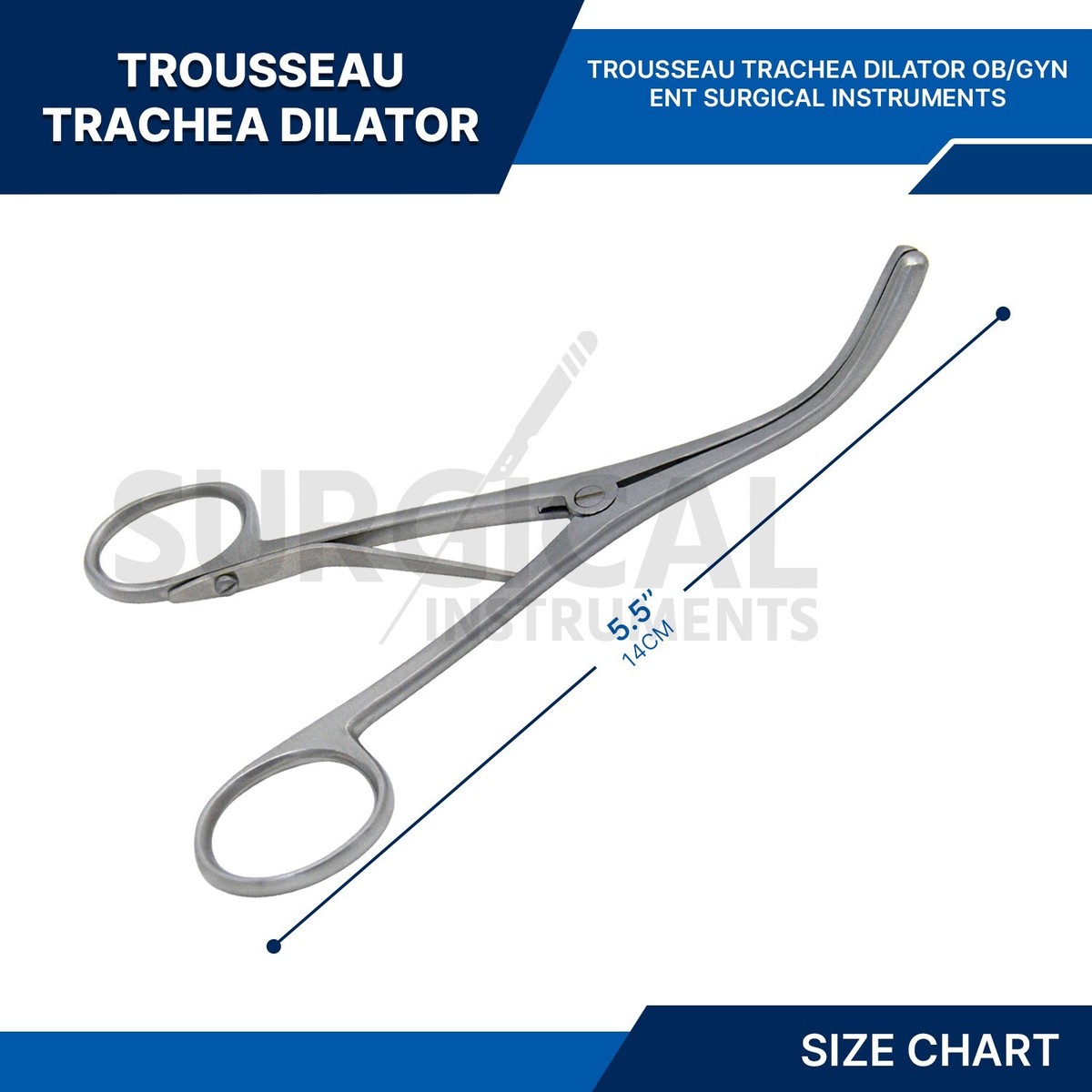 Trousseau Tracheal Dilator Forceps 5.5