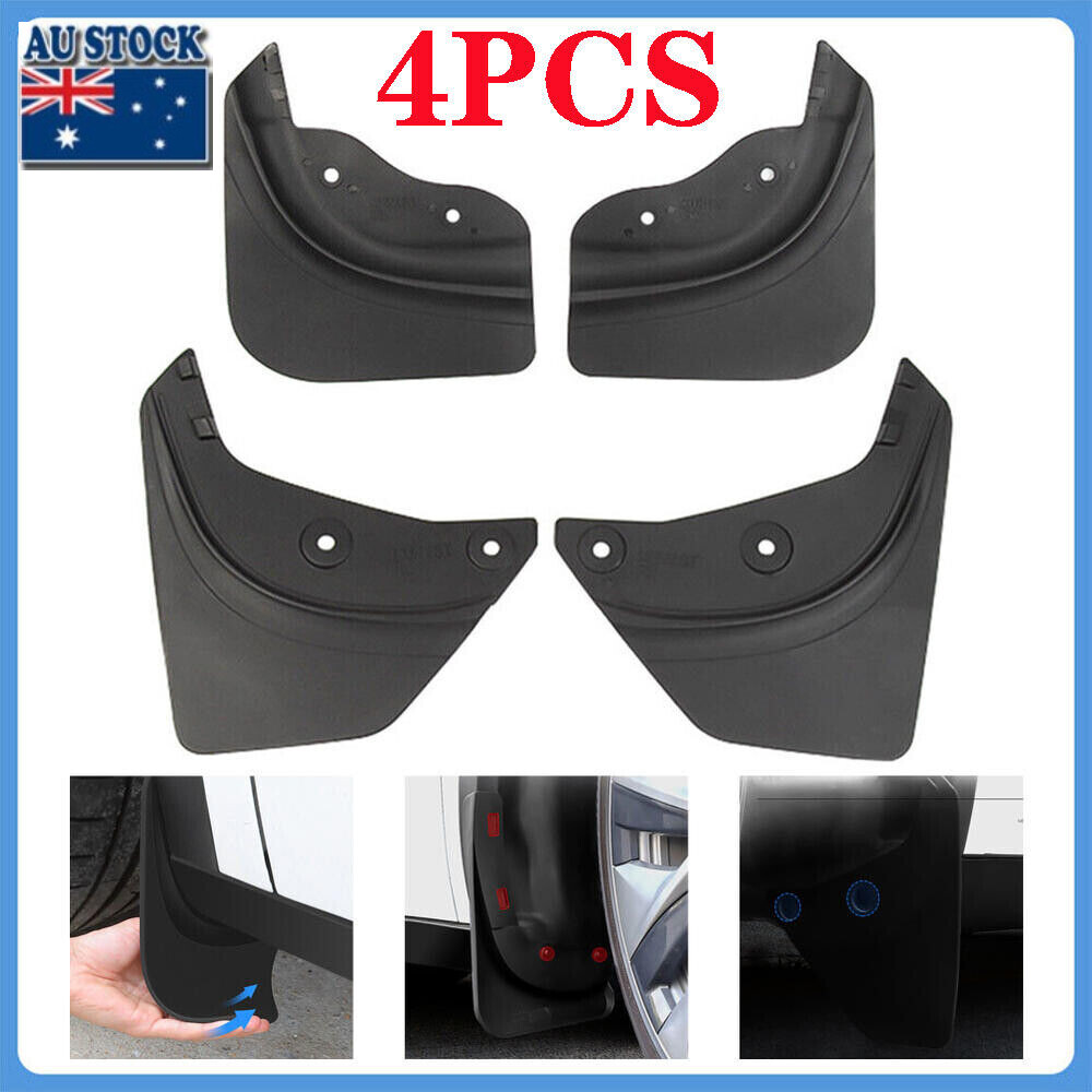 Black Mudguard X4 Mud Flaps Splash Guards Fender For Tesla Model Y Front Rear AU