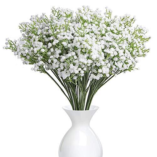 10Pcs Baby Breath/Gypsophila Artificial Fake Silk Plants Wedding Party White - Bild 1 von 6