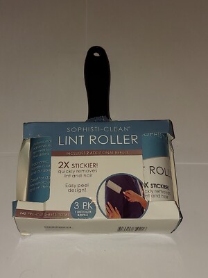 SOPHISTI-CLEAN  LINT ROLLER 3 Pk - 2 Refills 240 Precut Sheets
