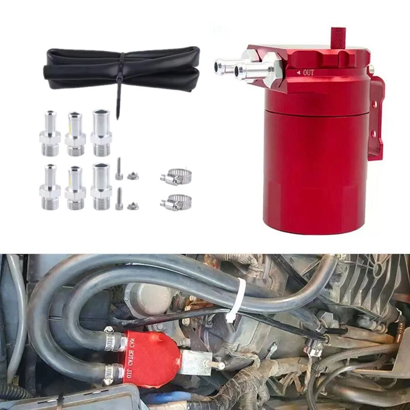 Tanque/depósito de combustible universal de aluminio rojo para automóvil Foto 2 de 4