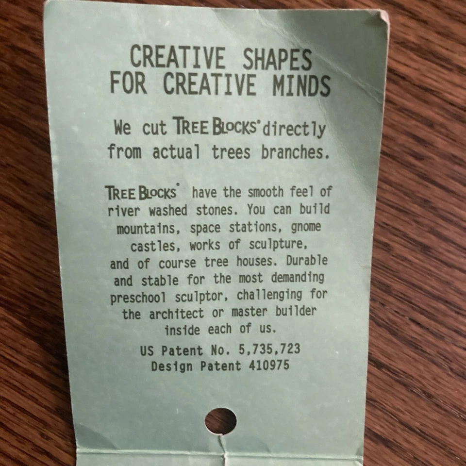 Wooden Tree Blocks w/Bark 30 Piece Math Real Wood Building Block Set - Image 3 of 4