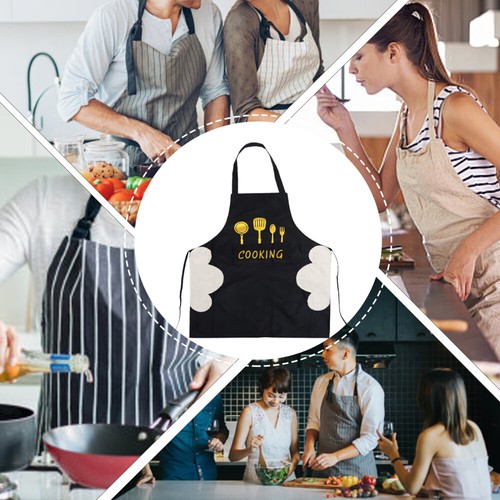 Wasserdichte Und Öl Feste Schürze Damen Mann Grillschürze Für Männer - Bild 3 von 12