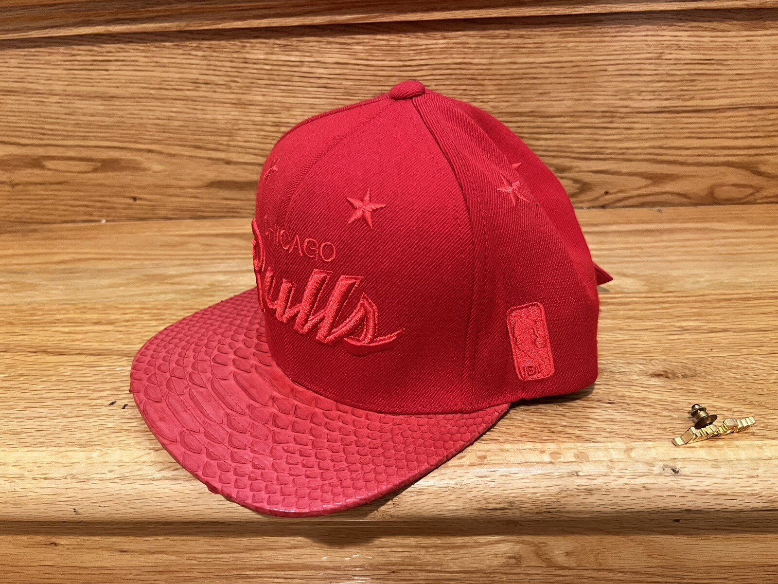 Just Don Snapback Chicago Bulls Hat Red October image 4