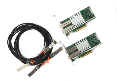 Factory Seconds 10G Network Kit 2x Intel X520-DA2 10 Gigabit NIC SFP+ 2x3m SFP+ Cable