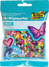 folia Bügelperlen, farbig sortiert, 2.000 Stück, Beutel