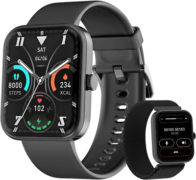 Blackview Smartwatch, 1,83 Zoll Bluetooth Anrufe Smart Watch, Herren Damen Fitne