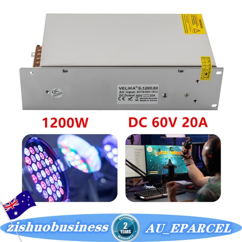 1.2KW Transformer Switch Power Supply DC 60V 20A Electric Current Motor ...