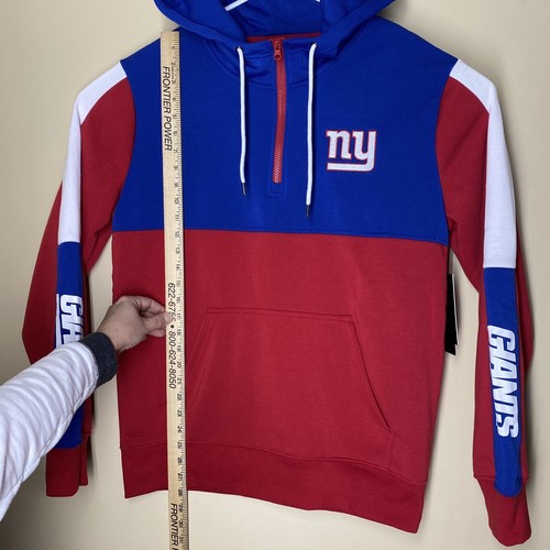 Ny Giants NFL Team Apparel 1/4 Zip Mens Hoodie Sweatshirt Size Medium MSRP $85 - Picture 12 of 13