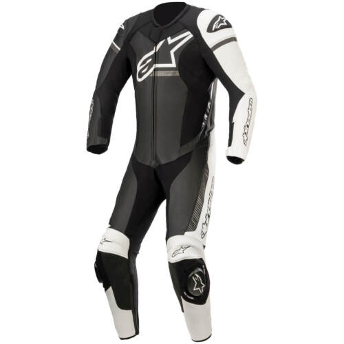 Alpinestars GP FORCE PHANTOM Mens 1 Piece Leather Sports Combo - Black White - Picture 1 of 2