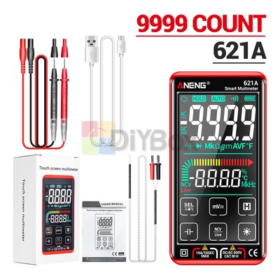 Rechargeable Smart Touch Screen Digital Multimeter Auto Range True RMS 9999Count
