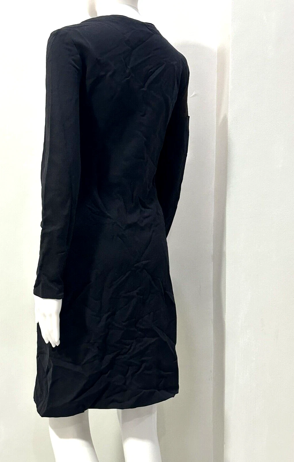 VESTITO VERSACE TECHNO JEANS VINTAGE COLORBLOCK LANA TAGLIA 26 40 NERO MARRONE