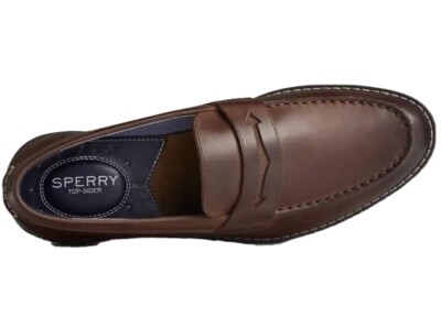 Sperry Newman Penny Loafers Men’s 11.5 Brown Leather New Sperry Mens Newman Penny Brown Top Sider Casual Brown Boat  main image 2