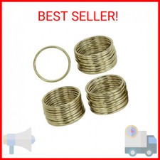 Iconikal Metal Macrame Rings, 2-Inch Diameter, 3mm Thick, Gold Tone, 30-Pack