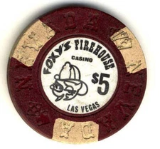 Foxy's Firehouse Casino Las Vegas Nevada $5 Chip 1976