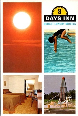 Atlanta Georgia Days Inn Motel Pool and Rooms Continental Postcard A579