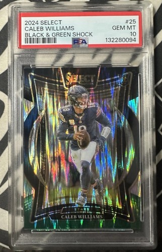 CALEB WILLIAMS 2024 SELECT CONCOURSE ROOKIE BLACK GREEN SHOCK PSA 10 🥶🏈