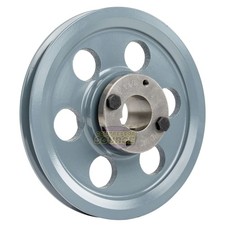 Cast Iron 8.25" Single Groove Pulley Belt A Section 4L and 1-1/8" Sheave Bushing