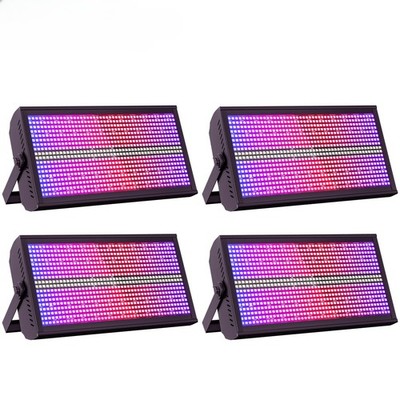 4Pcs 200W LED RGBW 48+8-Segment Strobe Lights DMX512 Wash Stage Light Uplight